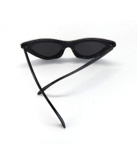 Cat Eye Cat Eye Sunglasses For Women Ladies Bling Rhinestone Crystal Shades Eyewear - CU18UQT58W4 $11.67