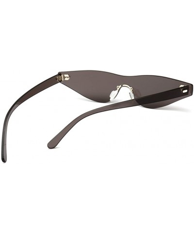Cat Eye Triangle Cat Eye Sunglasses Women Rimless Sun Glasses Female Accessories - Black - CR18EILAN8G $11.27