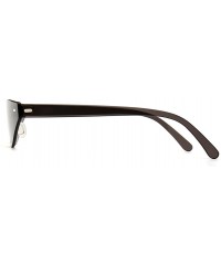 Cat Eye Triangle Cat Eye Sunglasses Women Rimless Sun Glasses Female Accessories - Black - CR18EILAN8G $11.27