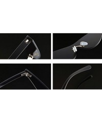 Cat Eye Triangle Cat Eye Sunglasses Women Rimless Sun Glasses Female Accessories - Black - CR18EILAN8G $11.27