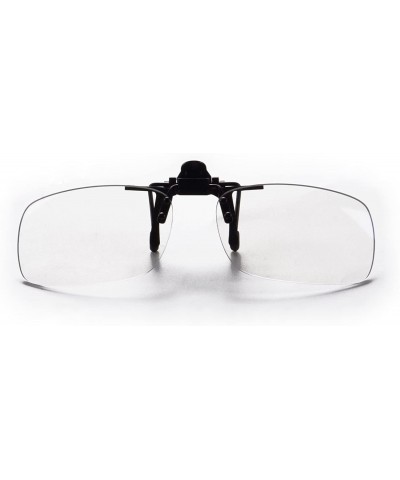 Rectangular Anti-glare Blue Blocking UV400 Polarized Clips on Sunglasses - White - CC18H23UMD5 $10.52