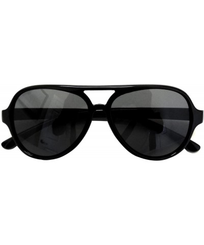 Aviator Top Flyer - Toddler's First Sunglasses for Ages 2-4 Years - Black - CQ17AYYZW7O $18.74