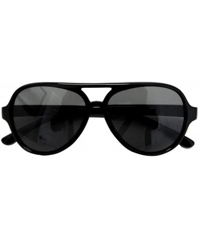 Aviator Top Flyer - Toddler's First Sunglasses for Ages 2-4 Years - Black - CQ17AYYZW7O $19.77