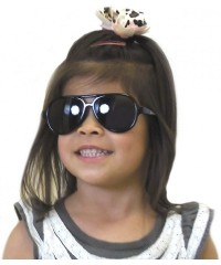 Aviator Top Flyer - Toddler's First Sunglasses for Ages 2-4 Years - Black - CQ17AYYZW7O $11.81