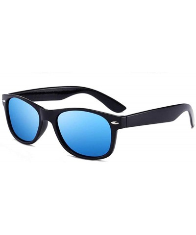 Square Vintage Polarized Sunglasses Men Women Classic Design Square Fashion Shades - Black Yellow - C319708MCCU $11.57