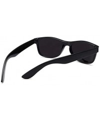 Square Vintage Polarized Sunglasses Men Women Classic Design Square Fashion Shades - Black Yellow - C319708MCCU $11.57