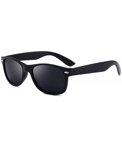 Square Vintage Polarized Sunglasses Men Women Classic Design Square Fashion Shades - Black Yellow - C319708MCCU $11.57