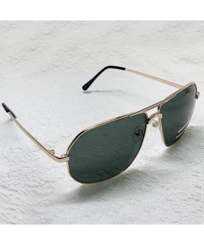 Wayfarer Oversized Sunglasses Pilot Top Aviator Retro Driving Designer Glasses Eyewear - Gold - CY1820UUREO $15.06