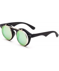 Square Classic Small Retro Steampunk Circle Flip Up Glasses/Sunglasses Cool Retro New Model - CI18ER0GOO7 $42.44
