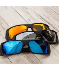 Wrap Polarized Sunglasses Sport Wrap Mirror Lens - Black Frame Grey Lens - CG182GHMIY7 $12.02