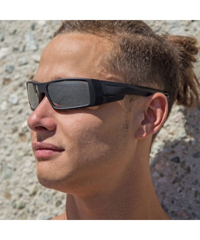 Wrap Polarized Sunglasses Sport Wrap Mirror Lens - Black Frame Grey Lens - CG182GHMIY7 $12.02
