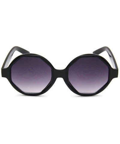 Oversized Huge Oversized Women's Sunglasses Big Round Octagon Shape - Black - C818G3RK086 $9.06