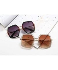 Cat Eye Women Large Hexagon Inspired Sunglasses Fashion Irregular Design Style Geometric B2503 - Champagne - C018TDMXSAE $15.57