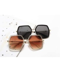 Cat Eye Women Large Hexagon Inspired Sunglasses Fashion Irregular Design Style Geometric B2503 - Champagne - C018TDMXSAE $15.57