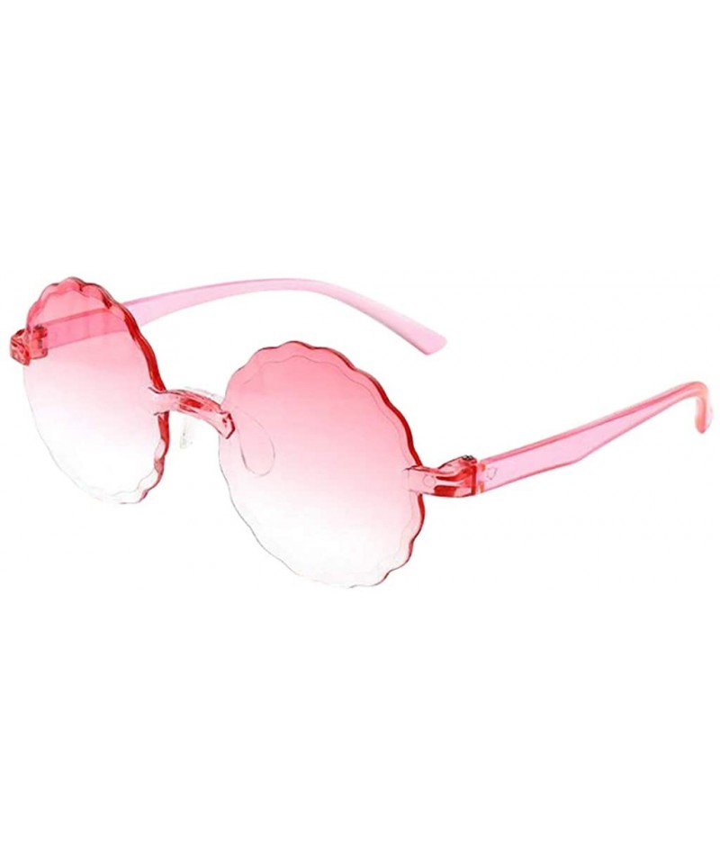 Rimless Fashion Rimless Sunglasses Lightweight Frame Candy Colorful Sunglasses - C - CW1903ZQK5E $12.62