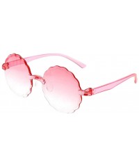 Rimless Fashion Rimless Sunglasses Lightweight Frame Candy Colorful Sunglasses - C - CW1903ZQK5E $12.62