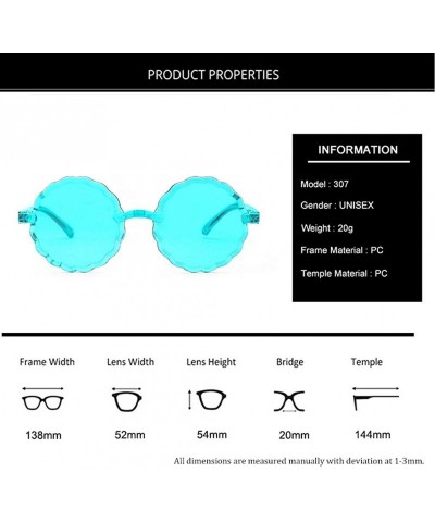 Rimless Fashion Rimless Sunglasses Lightweight Frame Candy Colorful Sunglasses - C - CW1903ZQK5E $12.62