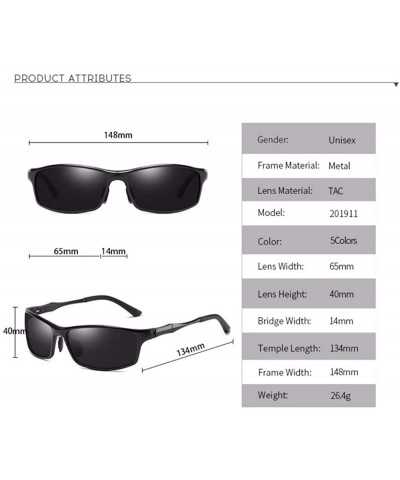 Aviator Sunglasses Aluminum Magnesium Sunglasses Men Polarizer Sports Sunshine Driving - B - C418Q6ZNM5A $32.63