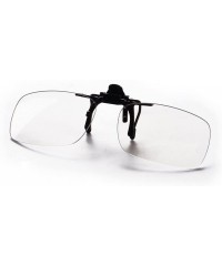 Rectangular Anti-glare Blue Blocking UV400 Polarized Clips on Sunglasses - White - CC18H23UMD5 $10.52