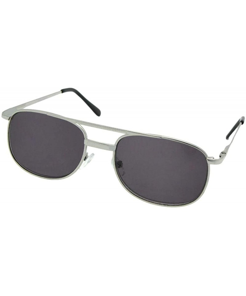 Aviator Smaller Modified Aviator Sun Reader R38 - Silver Frame Gray Lenses - C618IY5SX5L $11.45