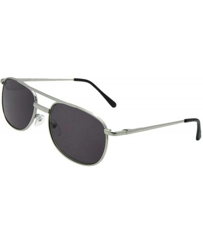 Aviator Smaller Modified Aviator Sun Reader R38 - Silver Frame Gray Lenses - C618IY5SX5L $11.45