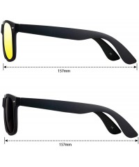 Rectangular Polarized Sunglasses for Men Unisex 2pack - Polarized Sunglasses Men and Women Sunglasses K1911 (black&yellow) - ...