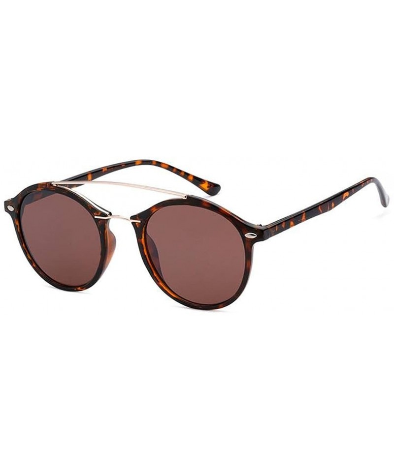 Round Round Brow Bar Sunglasses - Gold/Tortoise - CR18DNE6ZIE $10.80