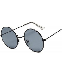 Round Round Small Sunglasses Women Er Vintage Metal Cheap Sun Glasses Female Retro Circle Eyewear - Blackgray - CF198AIDX4H $...