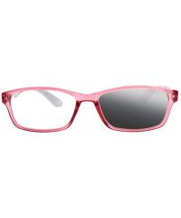 Rectangular Women 2 Colors Sun Reading Glasses Transition Photochromic UV400 Protect Sunglasses - Pink - C618E4O2Q0U $23.31