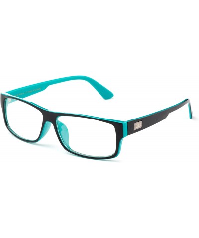 Round Ovarian Cancer Awareness Glasses Sunglasses Clear Lens Teal Colored - 1836 Teal - CA126RPL63D $19.00