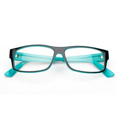 Round Ovarian Cancer Awareness Glasses Sunglasses Clear Lens Teal Colored - 1836 Teal - CA126RPL63D $20.48