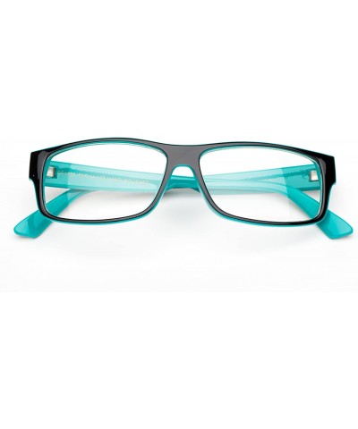 Round Ovarian Cancer Awareness Glasses Sunglasses Clear Lens Teal Colored - 1836 Teal - CA126RPL63D $8.88