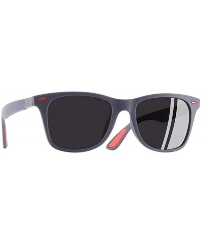 Goggle Classic Polarized Sunglasses Men Women Driving Square Frame Sun Glasses - C3gray - CB18HQ43AWS $31.74