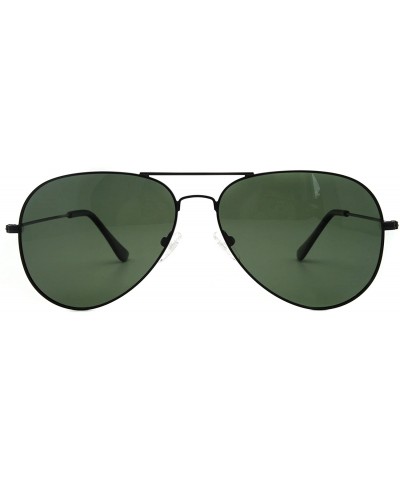 Aviator Metal Sunglasses Fashion UV400 Polarized Lens - Black Frame / Green Lens + Black Frame / Icy Blue Lens - CK18657I406 ...