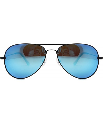 Aviator Metal Sunglasses Fashion UV400 Polarized Lens - Black Frame / Green Lens + Black Frame / Icy Blue Lens - CK18657I406 ...