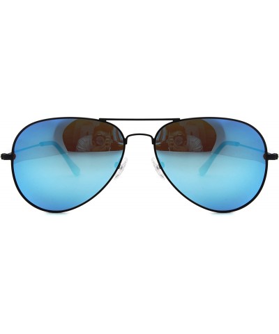 Aviator Metal Sunglasses Fashion UV400 Polarized Lens - Black Frame / Green Lens + Black Frame / Icy Blue Lens - CK18657I406 ...