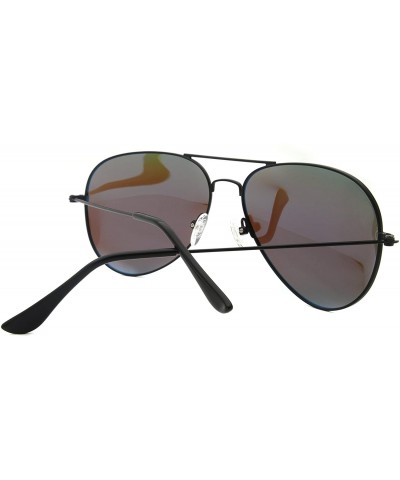 Aviator Metal Sunglasses Fashion UV400 Polarized Lens - Black Frame / Green Lens + Black Frame / Icy Blue Lens - CK18657I406 ...