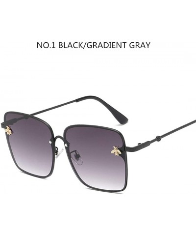 Oversized Luxury Square Bee Sunglasses Women Men Retro er Metal Frame Oversized Sun Glasses Female Grandient Shades Oculos - ...