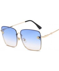 Oversized Luxury Square Bee Sunglasses Women Men Retro er Metal Frame Oversized Sun Glasses Female Grandient Shades Oculos - ...