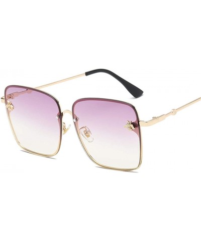 Oversized Luxury Square Bee Sunglasses Women Men Retro er Metal Frame Oversized Sun Glasses Female Grandient Shades Oculos - ...