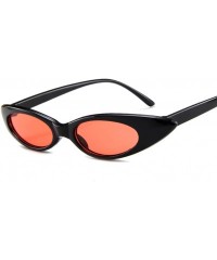 Oval Mini Vintage Retro Extra Narrow Oval Round Skinny Cat Eye Sun Eye Glass (Color NO.3) - No.3 - CY18X5IYOIT $24.11