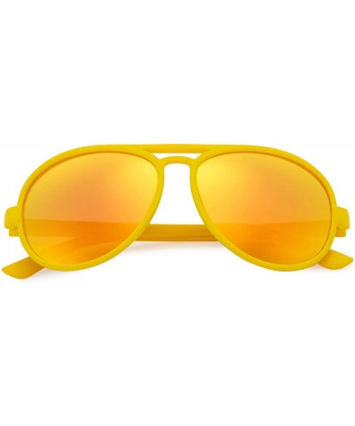 Aviator Cool Kids Aviator UV400 Sunglasses for Babies and Toddlers age 0 to 4 - Bumblebee Yellow - Revo Orange - C0199CYQWD7 ...
