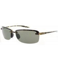Sport Island Sol TR90 Polarized and Non-Polarized Partial Flex Frame Semi Rimless Sunglasses - Polarized Tortoise Green - CX1...