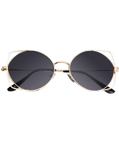 Sport Sunglasses for Men Women Aviator Polarized Metal Mirror UV 400 Lens Protection - Gray - CD18UIH0M67 $16.55