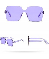 Rimless Eyewear Vintage Retro Classic Horn Rimmed Polarized Unisex Sunglasses - G - CX18OZL0WWZ $9.08