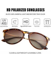 Round Round Polarized Sunglasses for Women Vintage Brand Designer Style Sun Glasses - Tortoise/Brown Gradient - CV1929ZG49Y $...