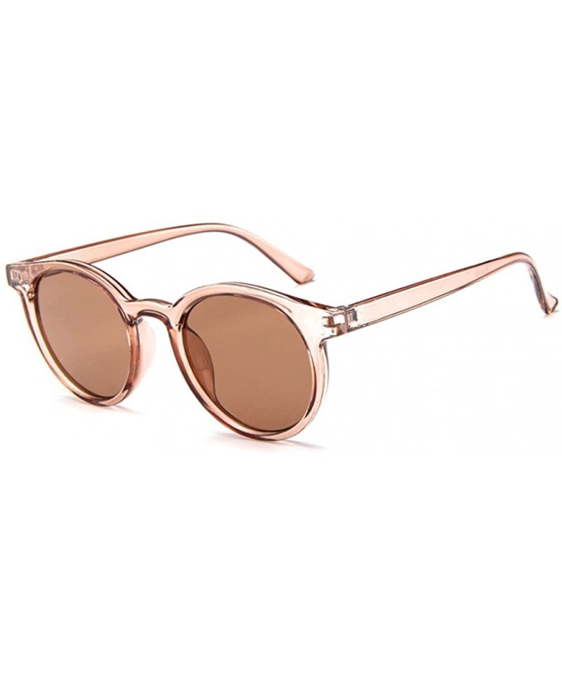 Round MOD-Style Cat Eye Round Frame Sunglasses A Variety of Color Design - S04 - C6189OCER9K $15.70