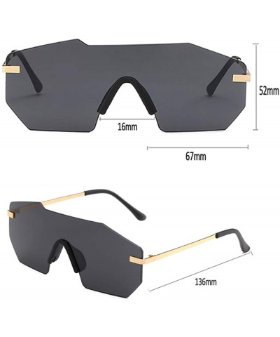 Rimless Fashion Rimless Sunglasses for Women Men Casual UV Protective Glasses Women Men Irregular Eyewear - CZ18NG8I5R6 $14.02