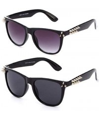 Square Punk Spiky Sunglasses Shape Fashion Spike Sunglasses Punk Design with Spikes Spiked Sunglasses with studs - C518K32K05...