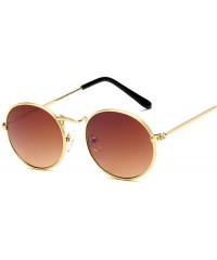 Sport 2019 Retro Round Yellow Sunglasses Women Brand Designer Sun Glasses For Women Alloy Mirror Sunglasses Female - CR18W656...